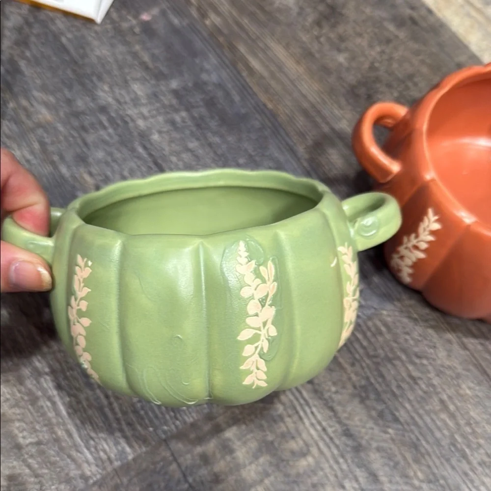 Set of Three Pumpkin-Shaped Bowls